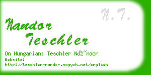 nandor teschler business card